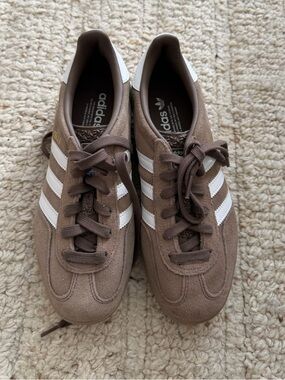 adidas Men’s Gazelle Sneakers in Brown and White